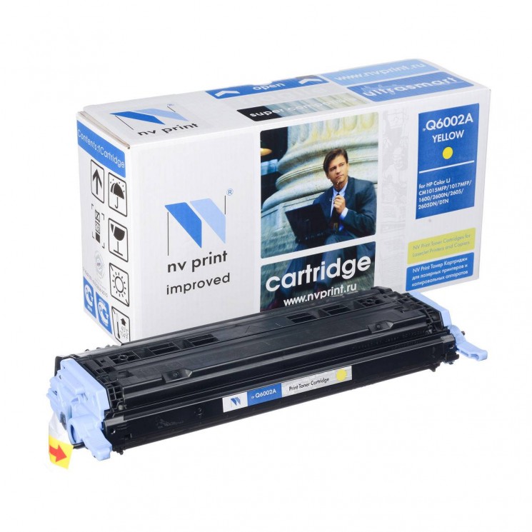 Картридж совместимый NV Print для HP Q6002A Yellow  для CLJ 1600/2600/2605 CM1015/CM1017