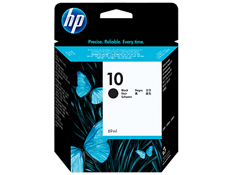 Картридж струйный оригинальный "Hewlett-Packard" №10 Black (C4844A) DesignJet-70/100/110/500/800/820